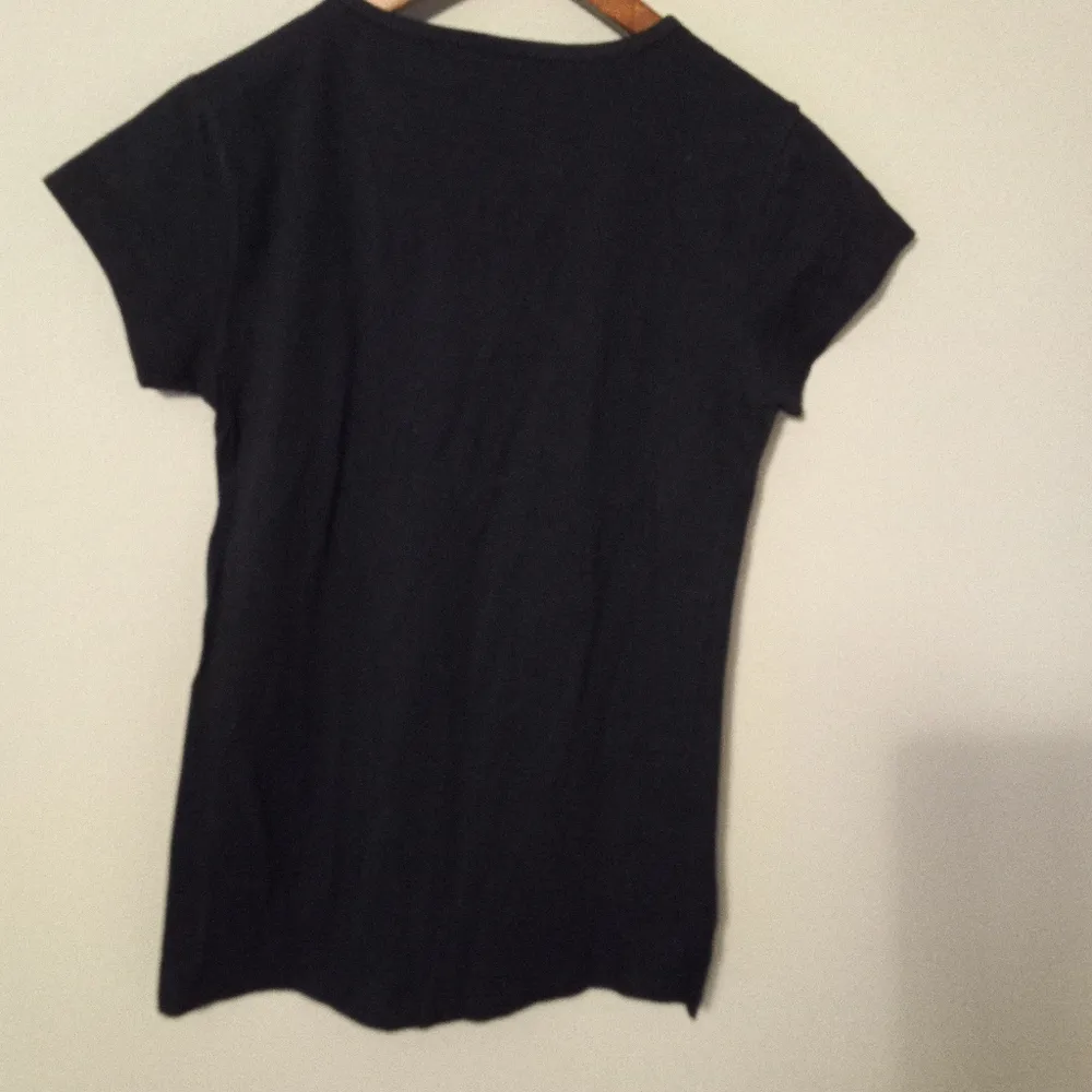 US ARMY M Bling Scoop Neck Short Sleeved Pullover Top Black Size M - Image 4