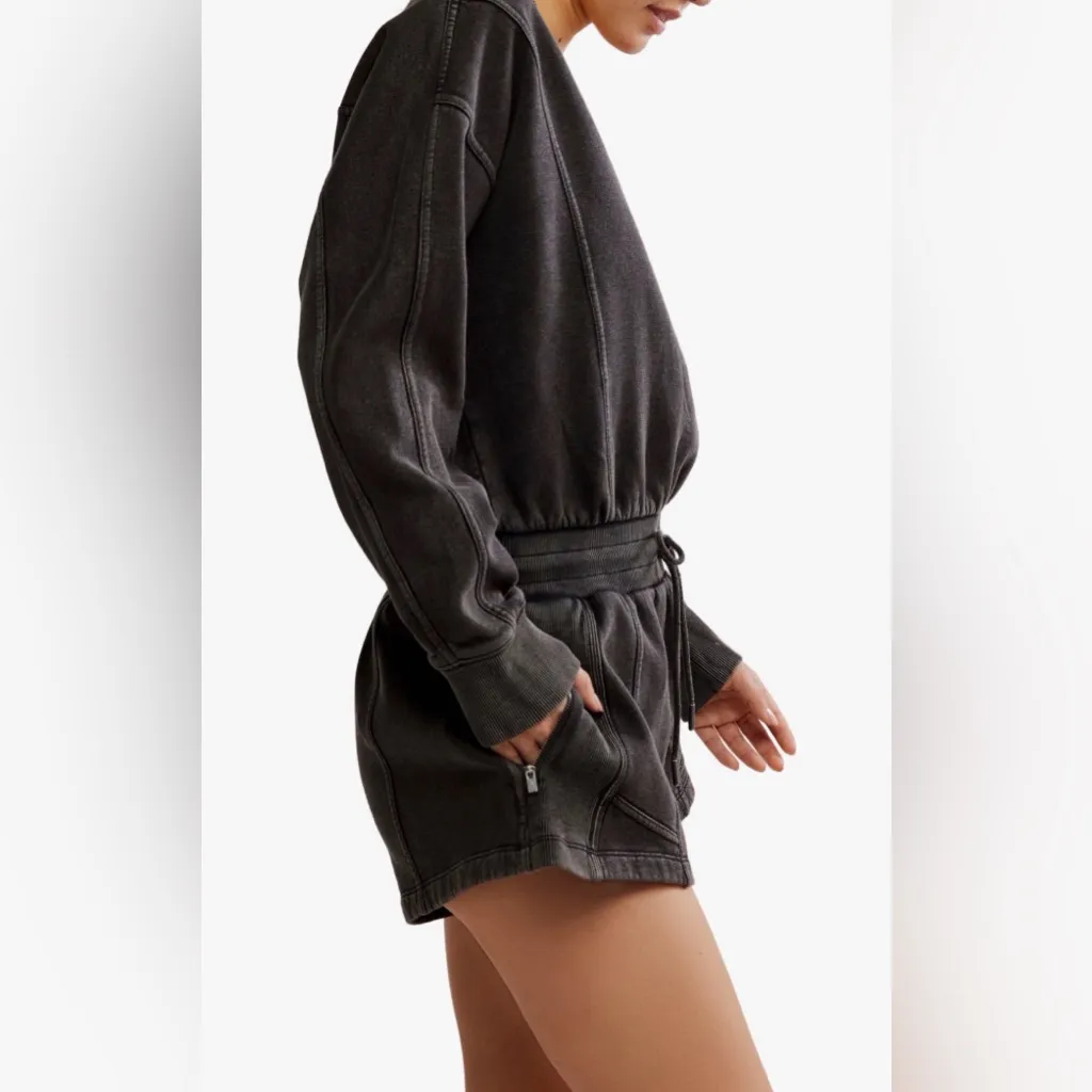 Free People Movement Intercept Romper Black - Image 2