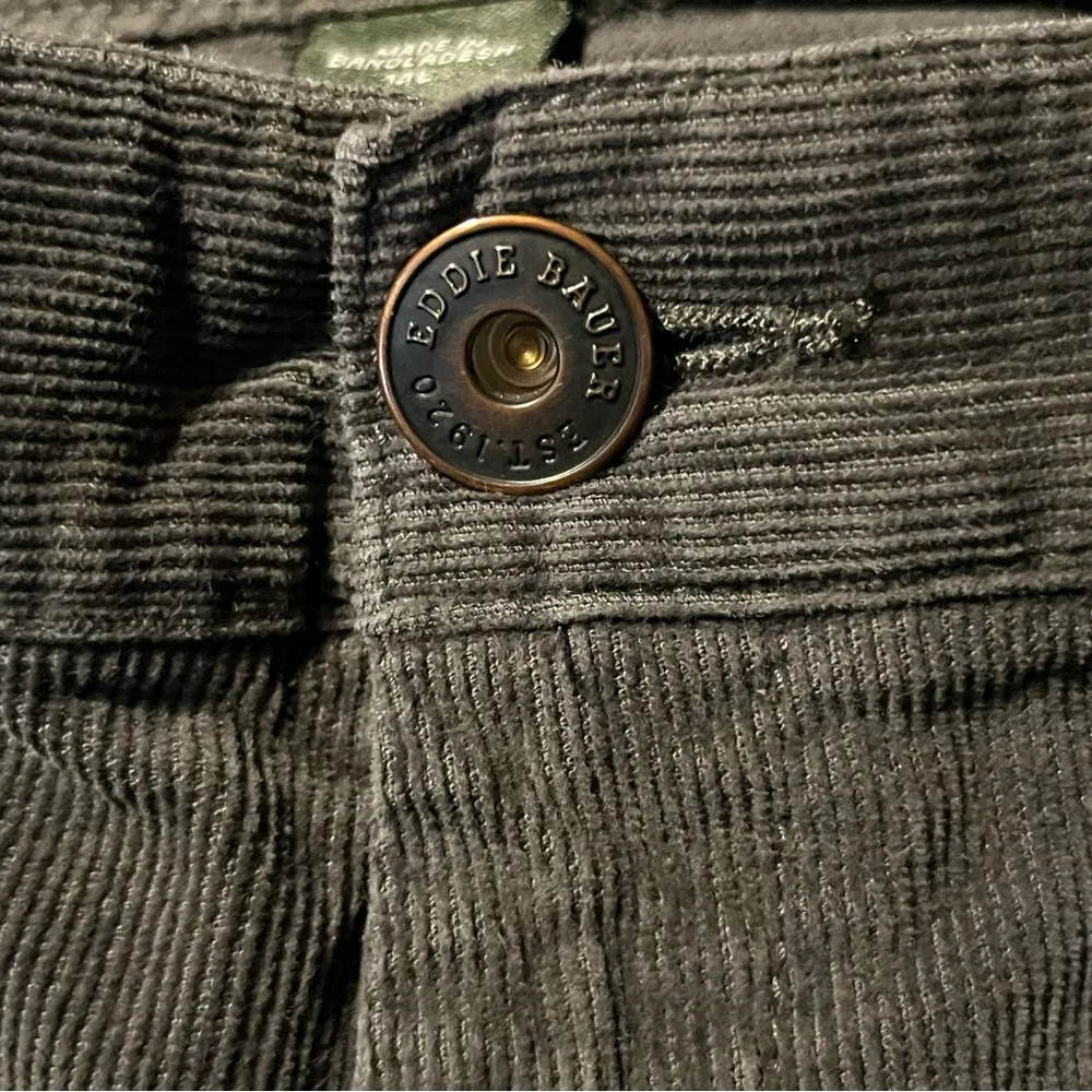 Eddie Bauer Curvy Bootcut Corduroy Pants Womens Size 14L Gray Slate Smart Casual - Image 2