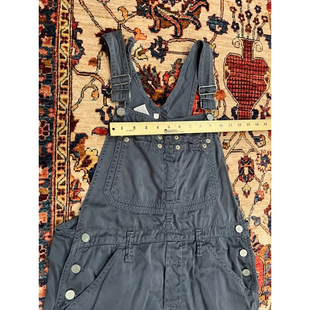 Vintage Calvin Klein Jeans Overall Dress Petite Small Blue Utility Pockets Y2K - Image 4