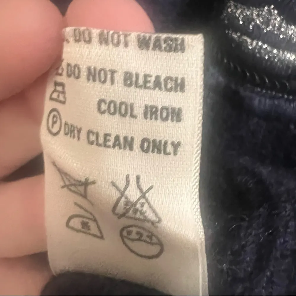 VTG ESCADA Margaretha Ley Navy Sequin Panther Lion Cat Sweater Mohair Sz 36 US 6 Blue Size M - Image 10