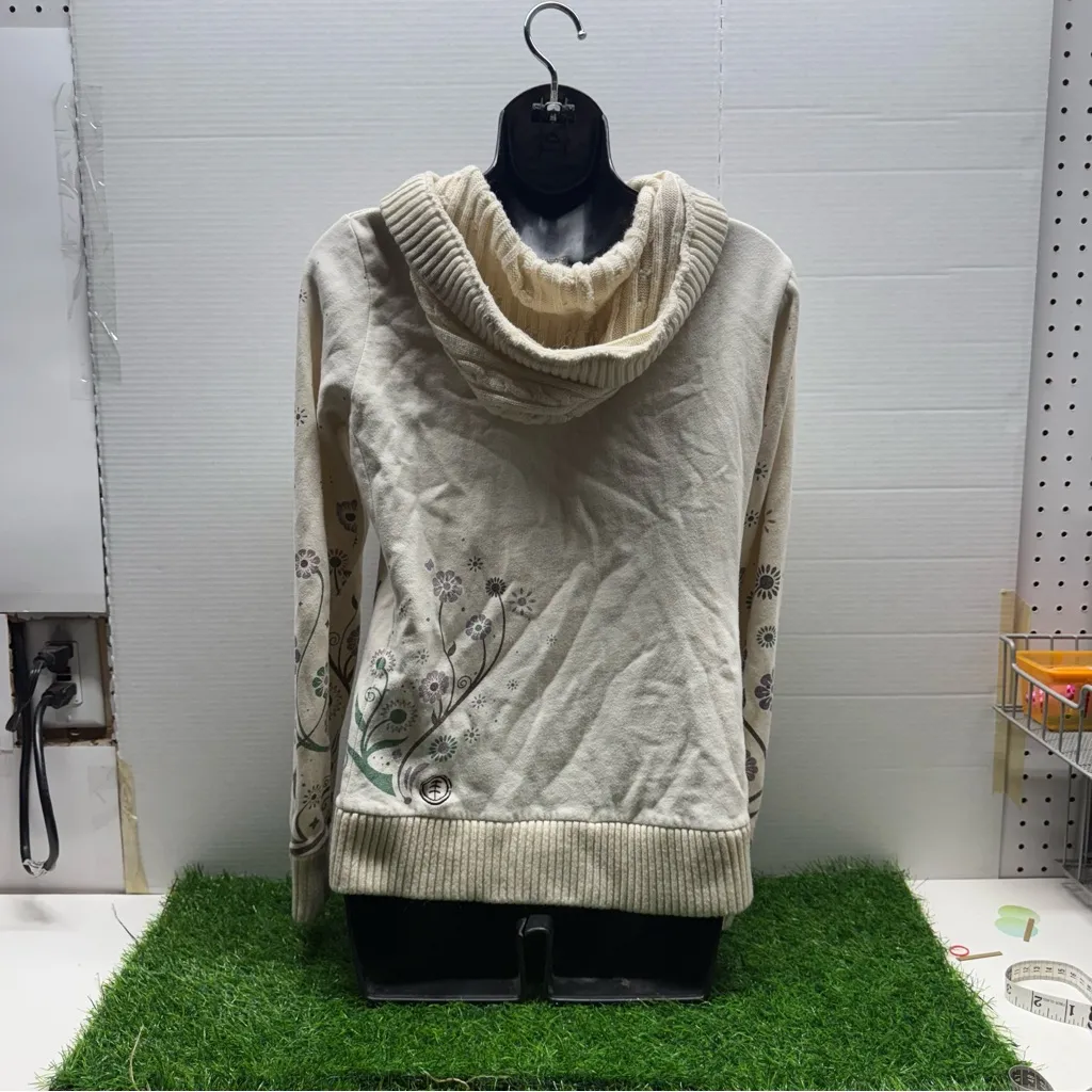 Element Y2K Floral zip up hoodie Purple Size L - Image 5