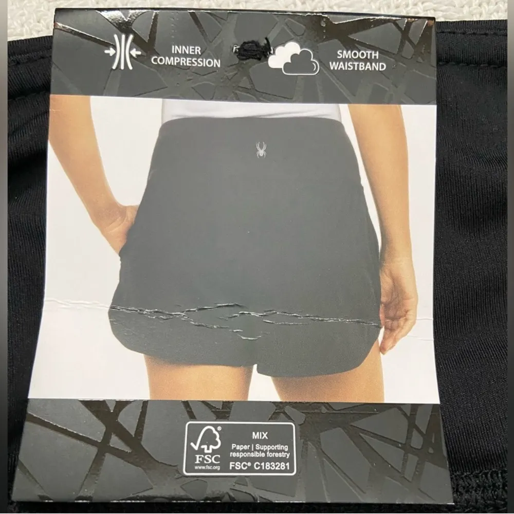 NWT Spyder Women's athletic shorts. Size S. Stretch compression short underneath - Image 6