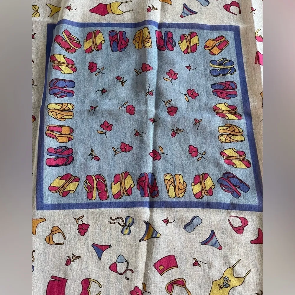 Made In Italy Beach Themed Print Scarf - Image 2