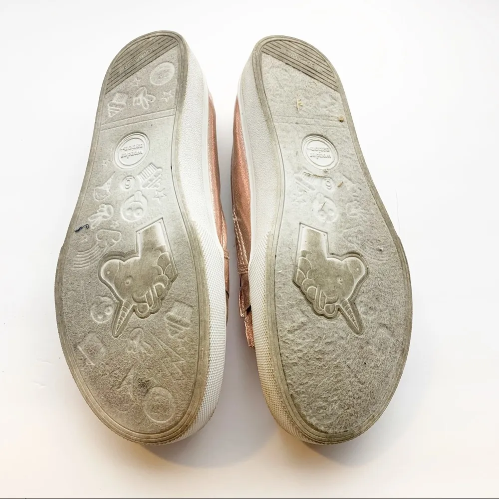 Wonder Nation Size 6 Foil Rose Gold Ruffle Slip On Shoe - Image 6