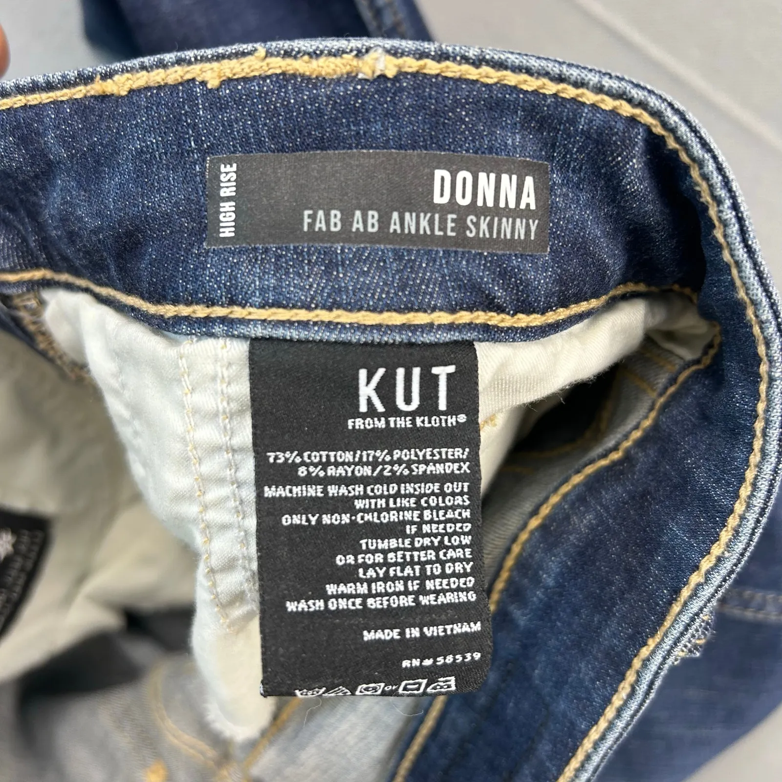 Kut From The Kloth Jeans Donna Fab Ab Ankle Skinny High Rise Dark Wash Denim 4 - Image 6