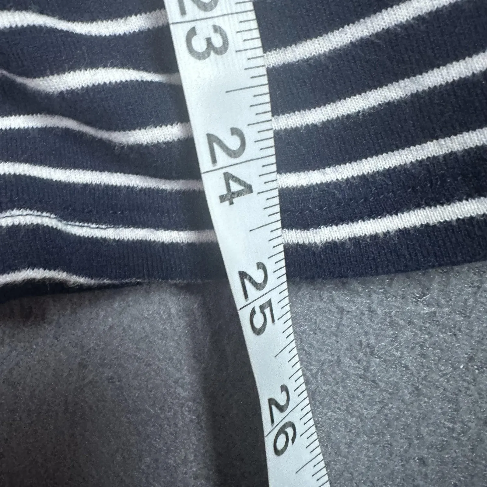 Lauren Ralph Lauren Shirt Womens 1X Navy White Striped Nautical RL Logo Cotton - Image 9