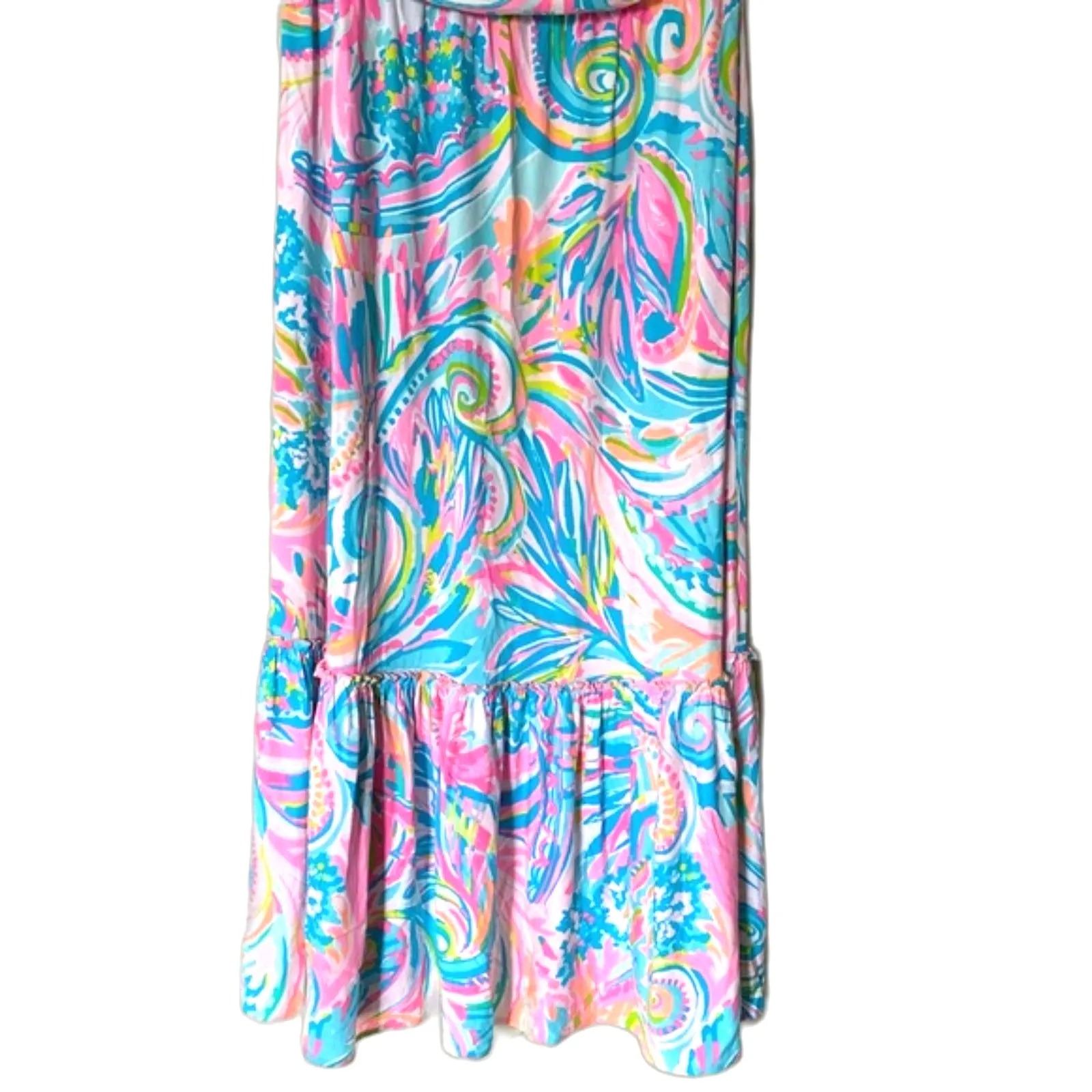 Lilly Pulitzer Mooney Midi Dress Carnivale Coral $198 Size S - Image 5