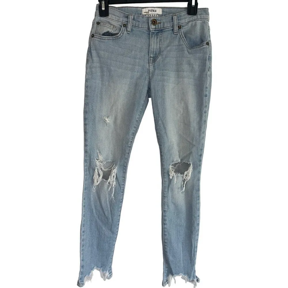 PISTOLA Audrey Mid Rise Skinny Jeans in Venice 25 Womens Denim Pants - Image 5