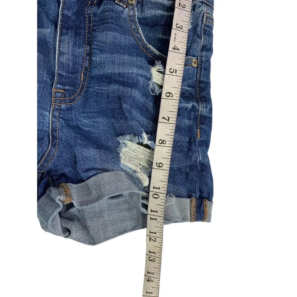 Aero Women's Super High Rise Midi Shorts Blue Size 6 - Image 7