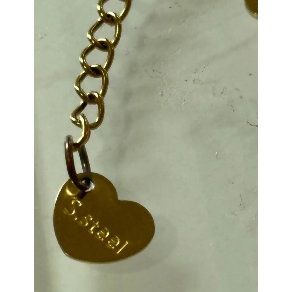 Womens Steel Ankle Bracelet Pink Accents Beach Wear Fashion Jewelry Boho Chic - Image 5