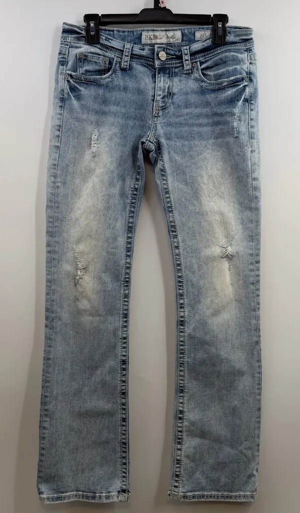 BKE Stella Boot Stretch Jeans in Bain light wash size 29L low rise bootcut - Image 1
