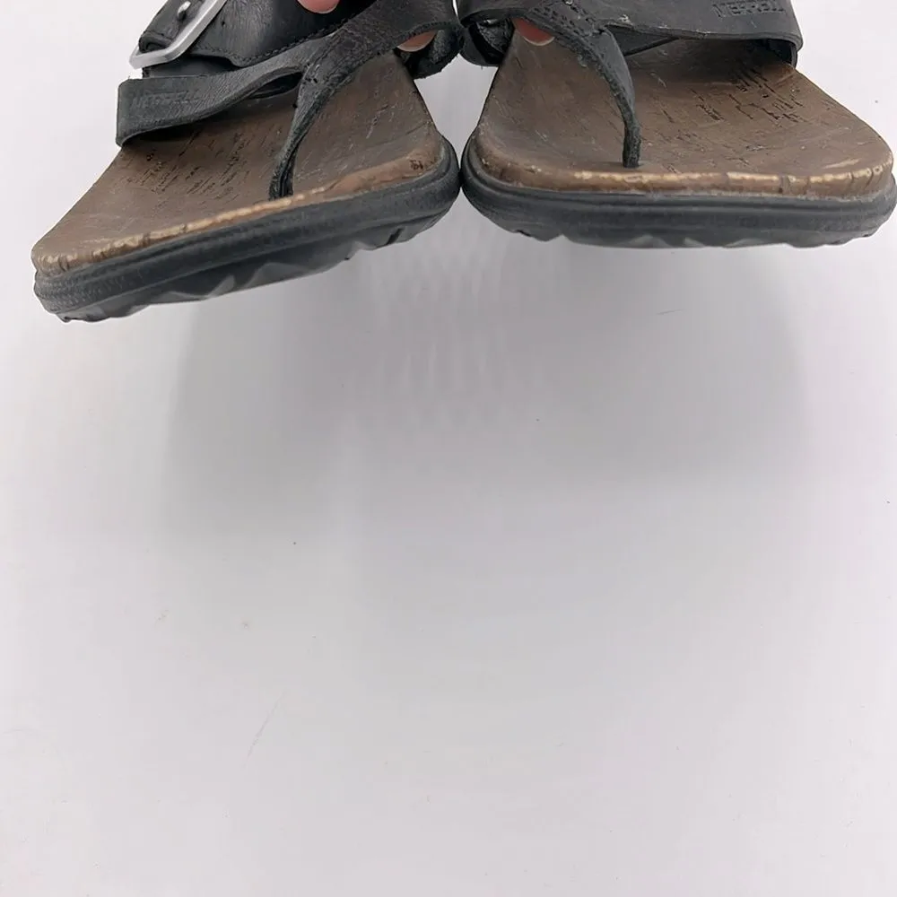 Merrell women’s around town thong buckle black sandal outdoor camping size 9 - Image 4