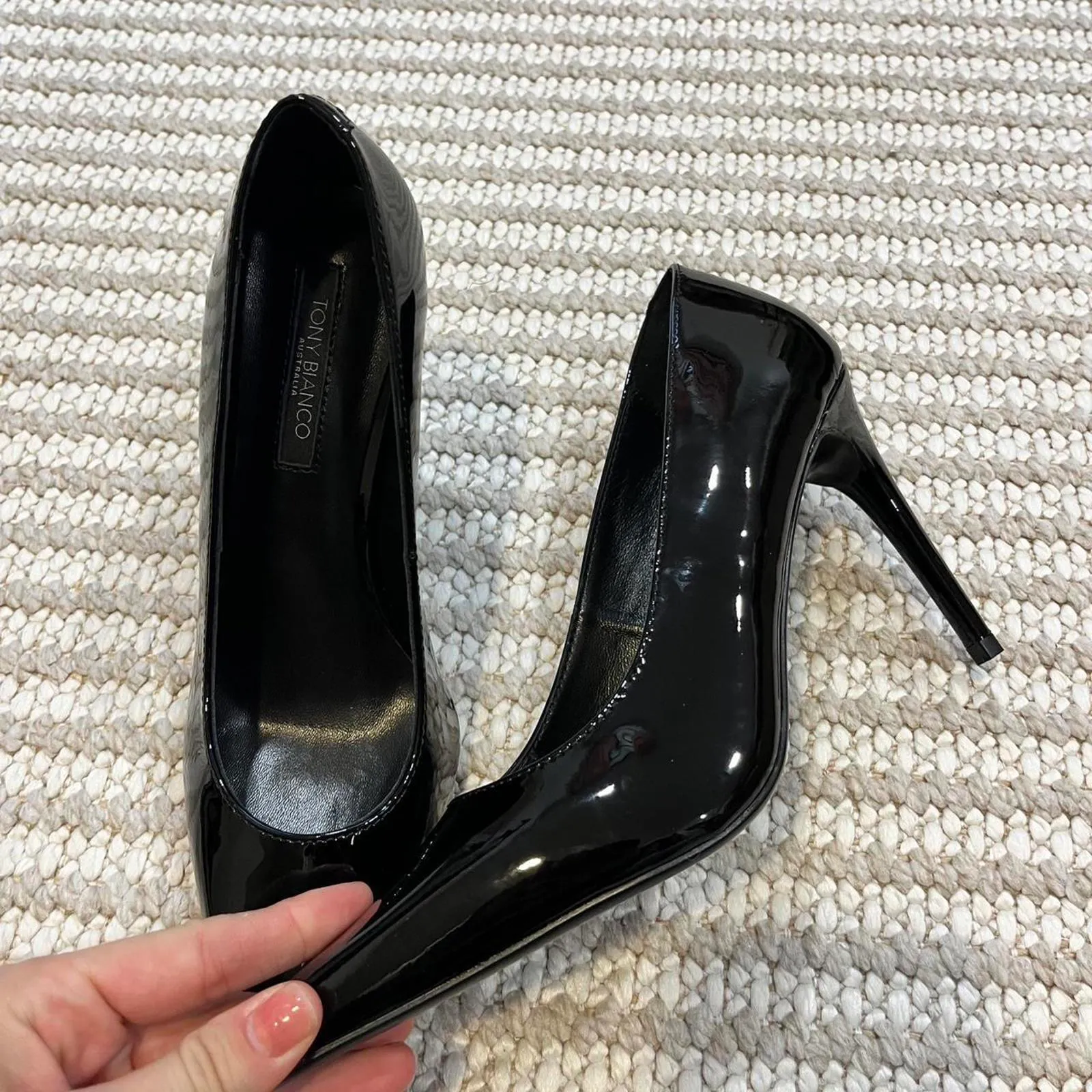 Tony Bianco Cassidy Black Patent Pumps - Image 5