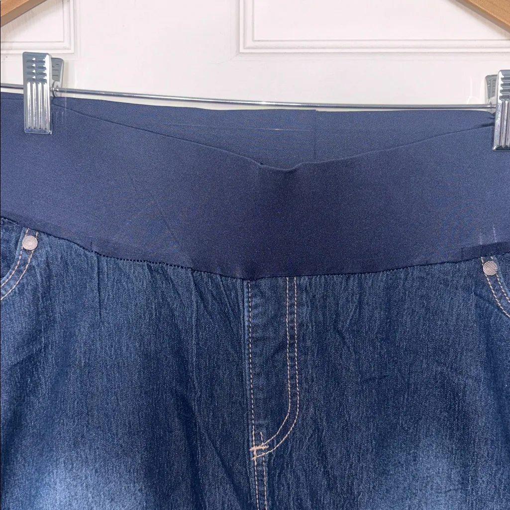 Penelope’s Closet Maternity Denim Cropped Jeans Blue Size 2X - Image 3