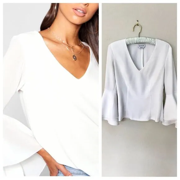 Bebe  bell sleeve v neck blouse - Image 2