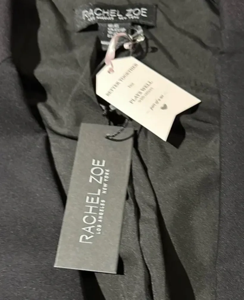 NWT Rachel Zoe Black One Gold Button Non Wrinkle Blazer Black - Image 6