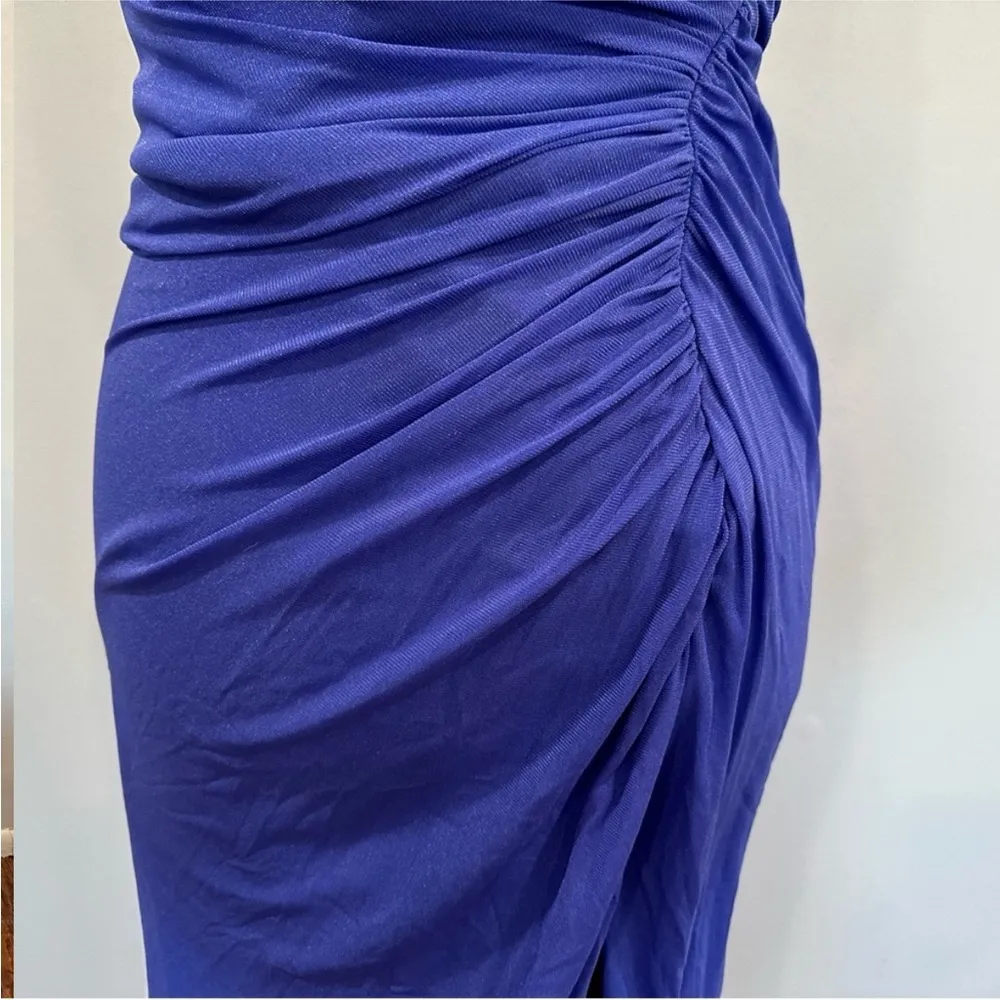 La Femme 29489 Strapless Dress Royal Blue 4 - Image 3