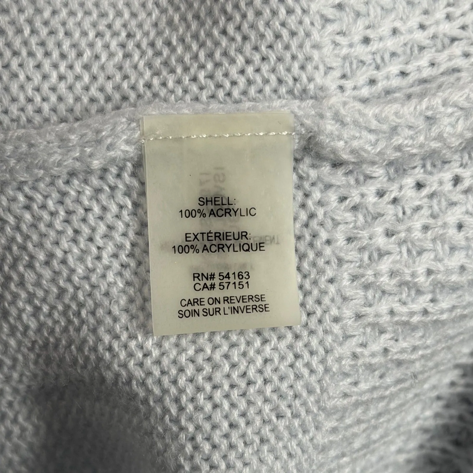 Ivanka Trump Light Blue Cowl Neck Sweater Small Pastel Knit Texture Hem Pullover - Image 8