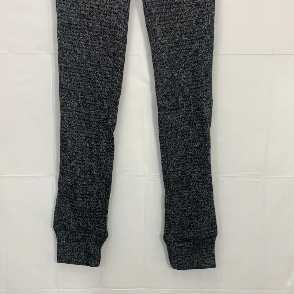 Aerie Charcoal Marled Gray Waffle Knit Pajama Joggers Sleepwear Size XS - Image 4