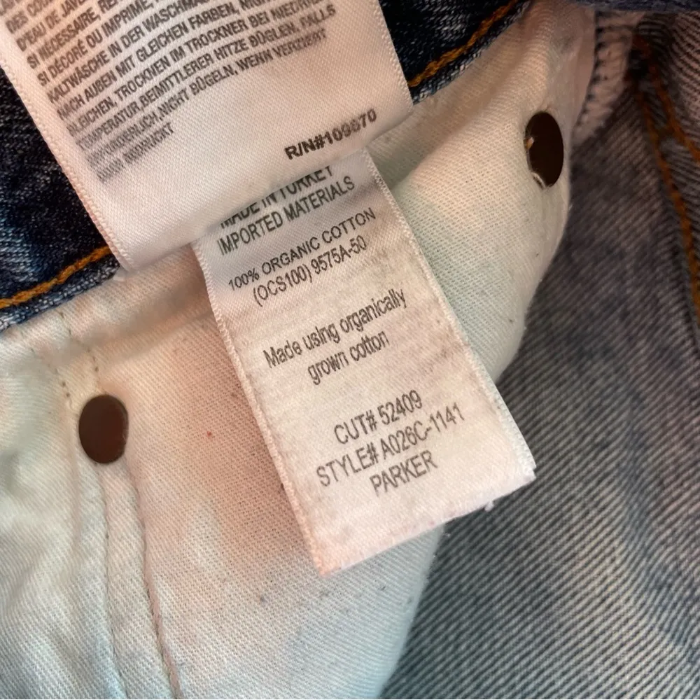 Agolde Parker Vintage Cut Off Jean Shorts Sz 27 Button Fly Medium Wash - Image 10