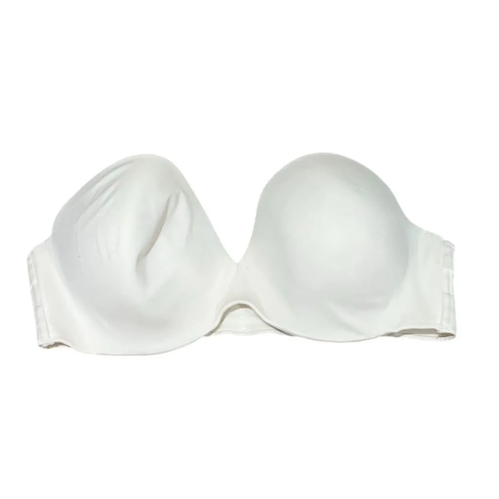 Cacique Women's Strapless Bra 40DDD White Invisible Back Smoother - Image 7