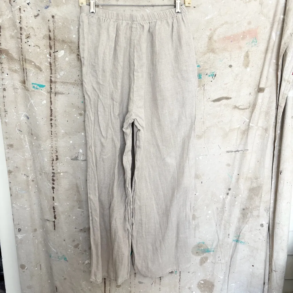 Flax  100% Linen Pull On Pants - Image 3