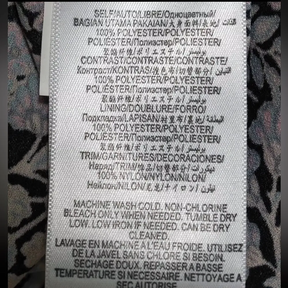 BCBGMaxazria Bryanne Dress Pale Pink Blue Floral Black Lace Trim Size XS Party - Image 12