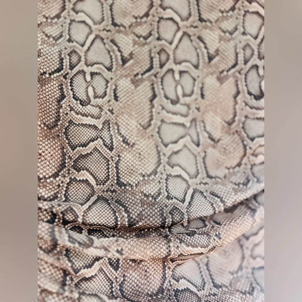 Zara Snake print New Draped Tulle Dress snake print size S NWT - Image 7