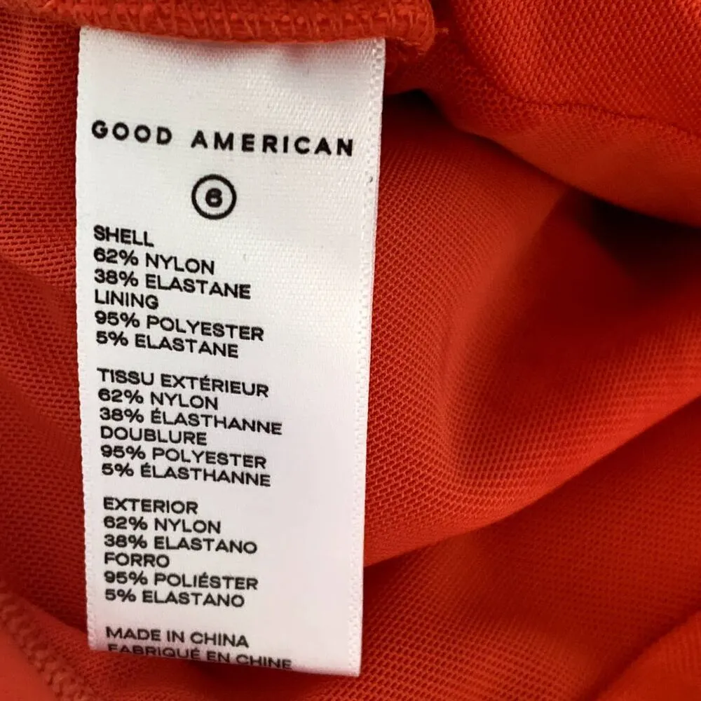 NWT Good American Sculpt One-Piece Swimsuit in Bright Poppy 002 - Image 10