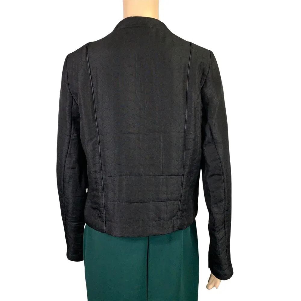 Vintage Worthington Womens Moto Jacket Quilted Full Zip Black Medium - Image 7