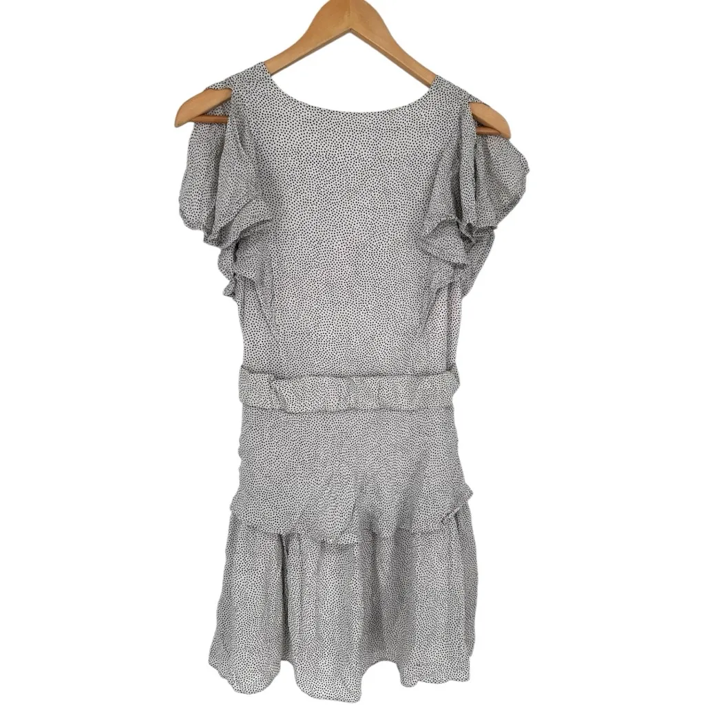 A.L.C. Viera Mini Dress in Rimini Dot Print size 6 Silk Short Flutter Sleeves - Image 10