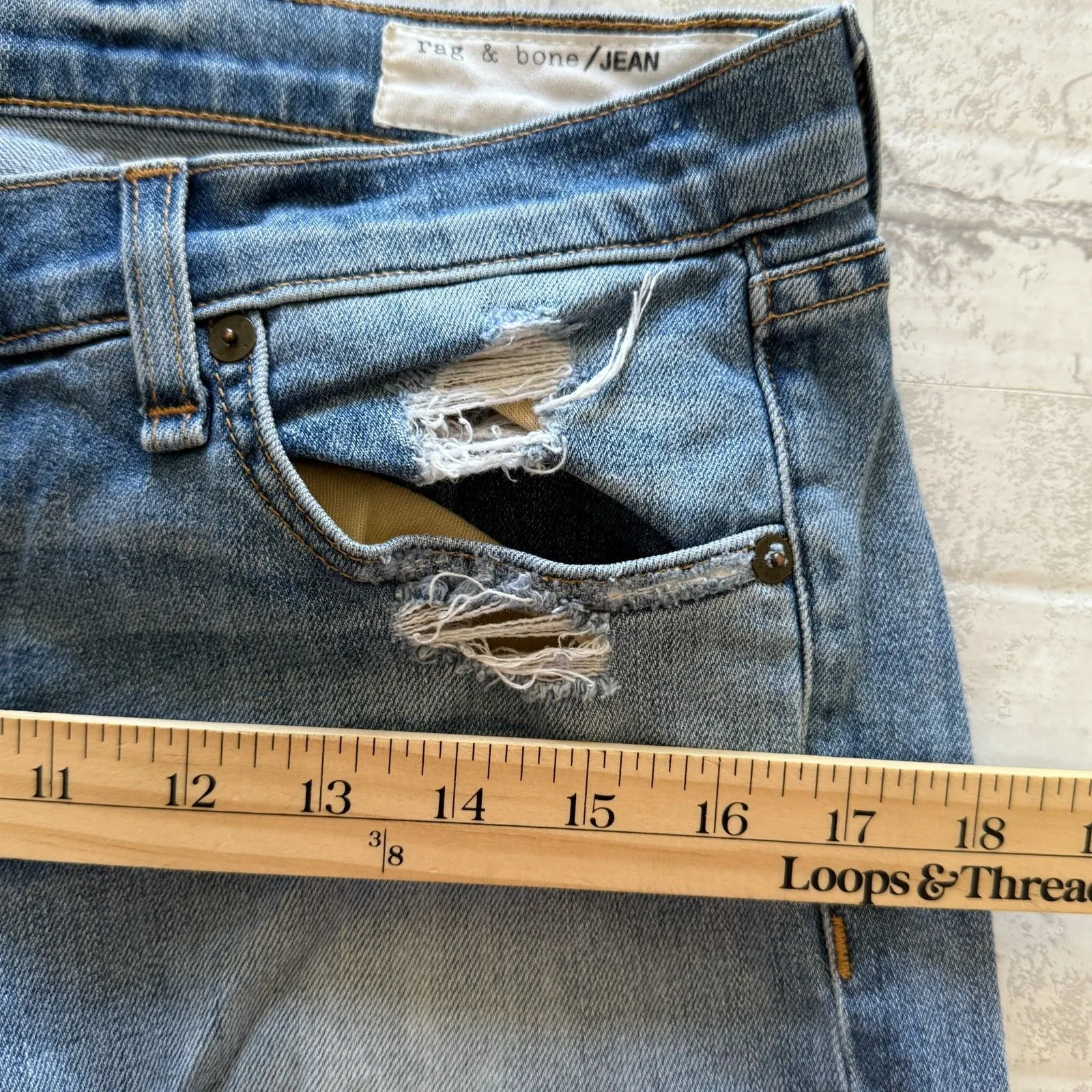 Rag & Bone Dre Distressed Atwater Ankle Low Rise Jeans Sz 28 - Image 5