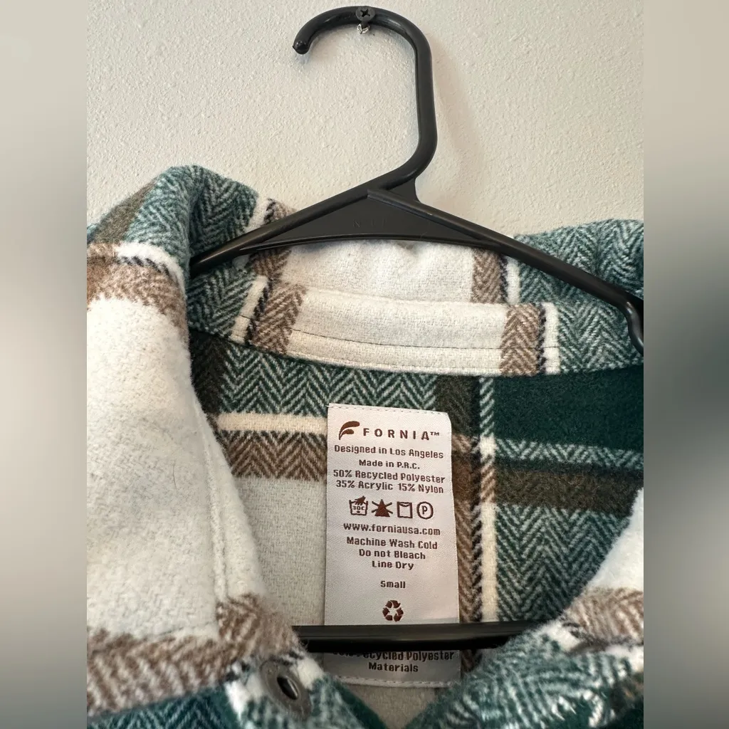 Hunter Green Plaid Shacket - Image 4