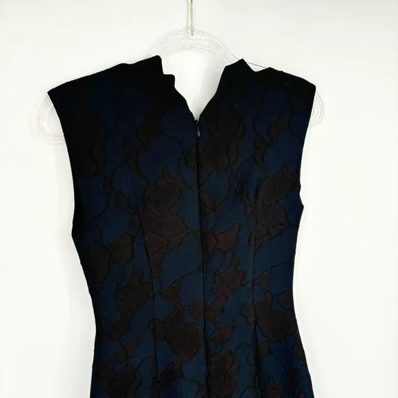 3.1 Phillip Lim Dress Size 0 Jacquard Print Asymmetrical Neckline Sleeveless - Image 8