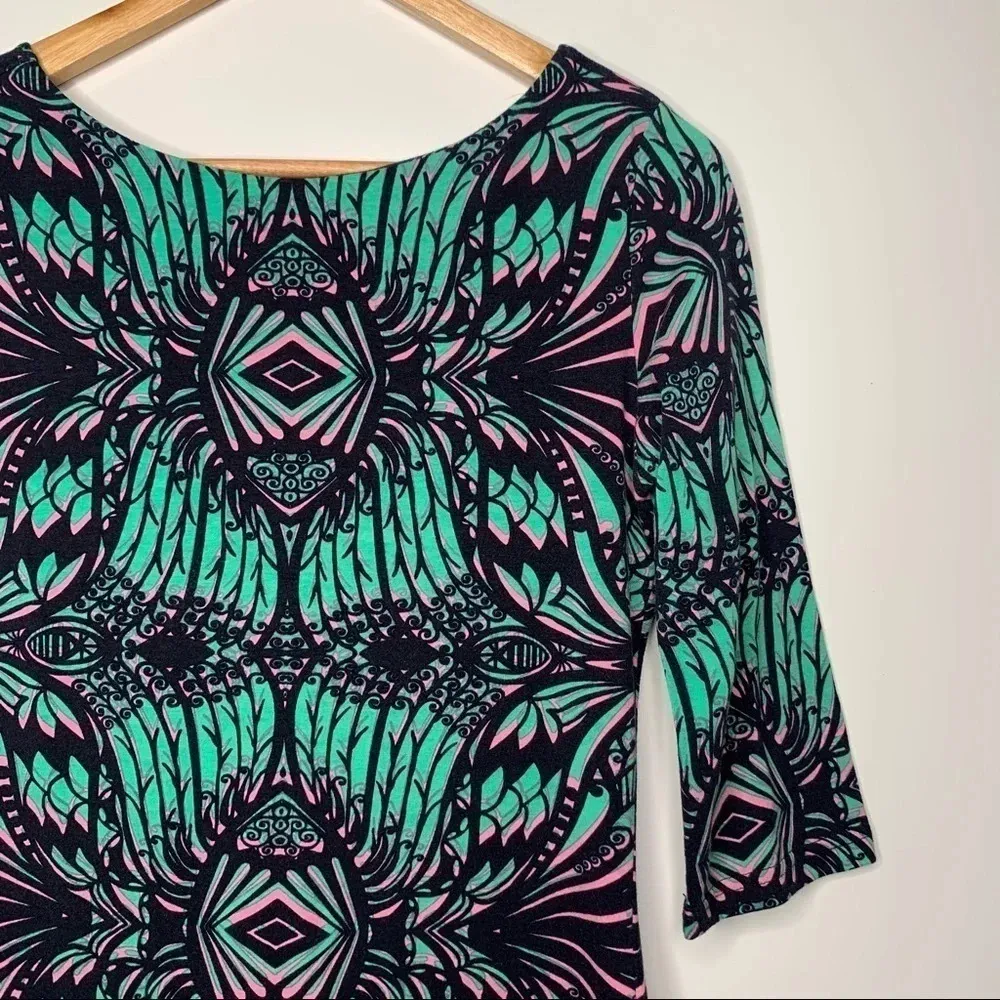 Amanda Uprichard 3/4 Sleeve V-Back Fitted Dress Size Medium - Image 2