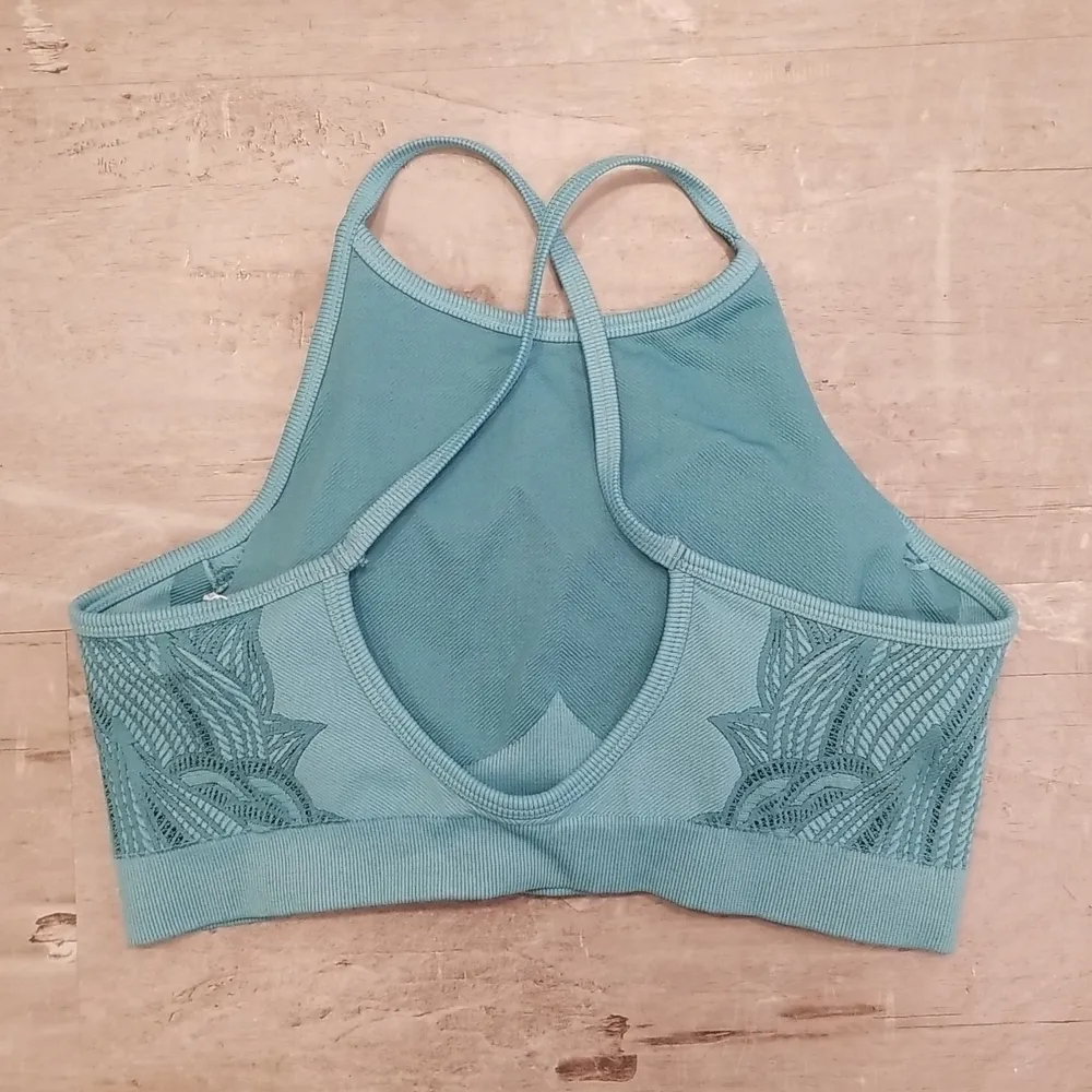 đź’•AVOCADOđź’• Deja Vu Bra Maui Blue Embroidered Jacquard Boho Medium/Large M/L NWT - Image 5