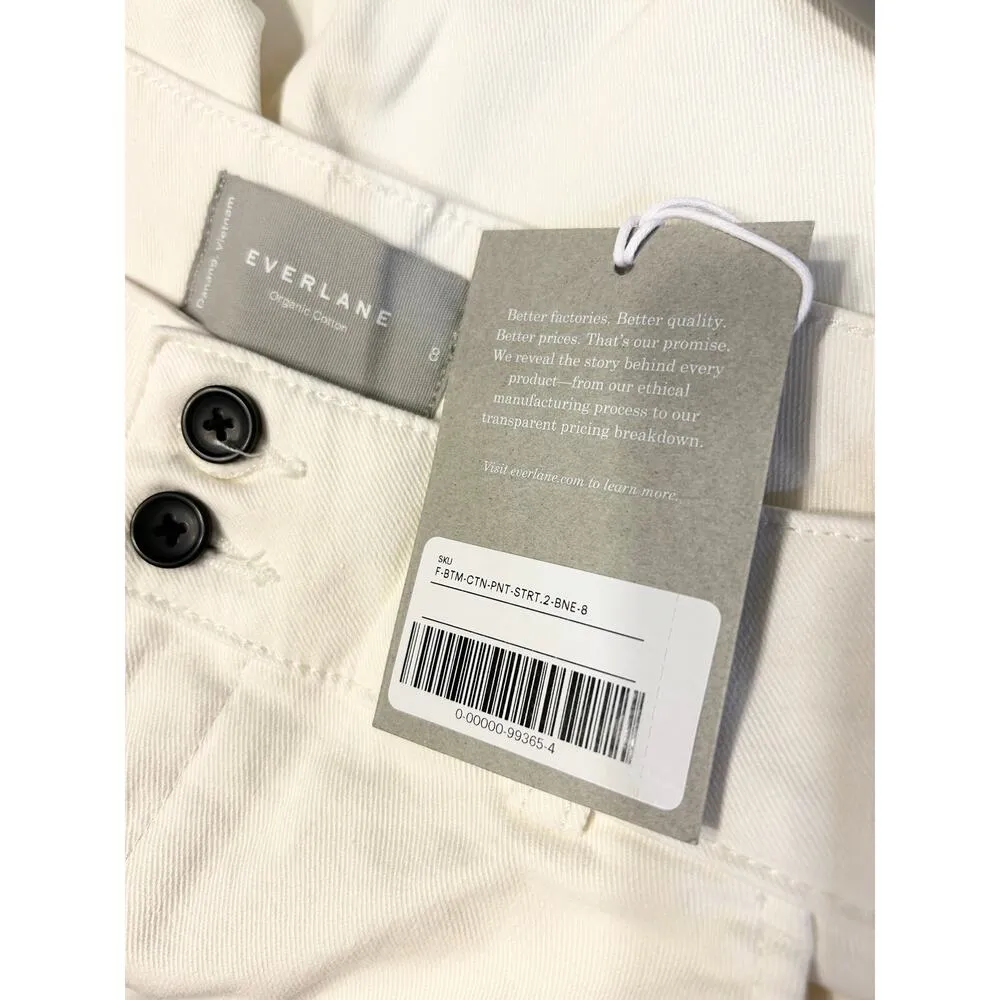 Everlane The Organic Straight-Leg Pant in Bone 8 NWT - Image 6