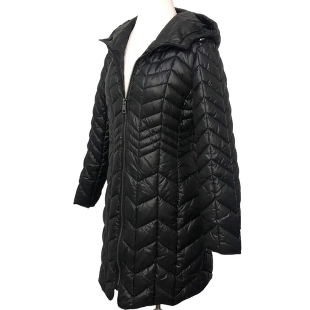 Kenneth Cole New York Multi Quilt Hooded Cire Coat Small EUC - Image 3