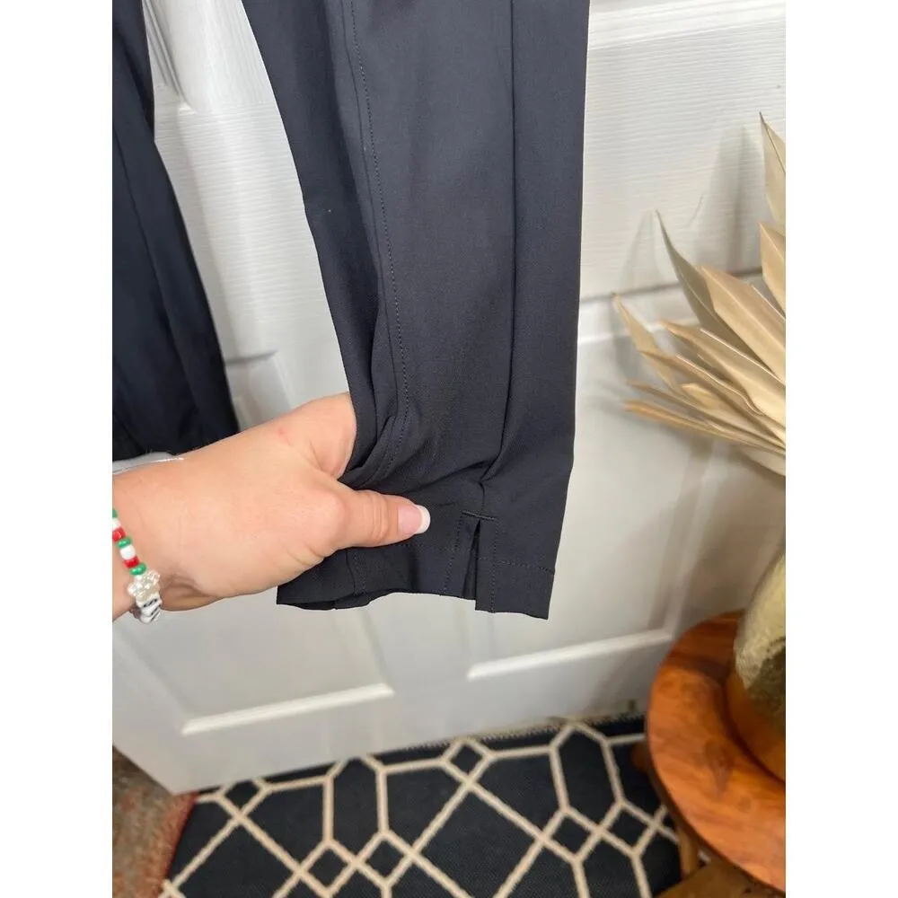 Zella Black High Waisted Straight Leg Elastic Waistband Pants XS Pullon Active - Image 7