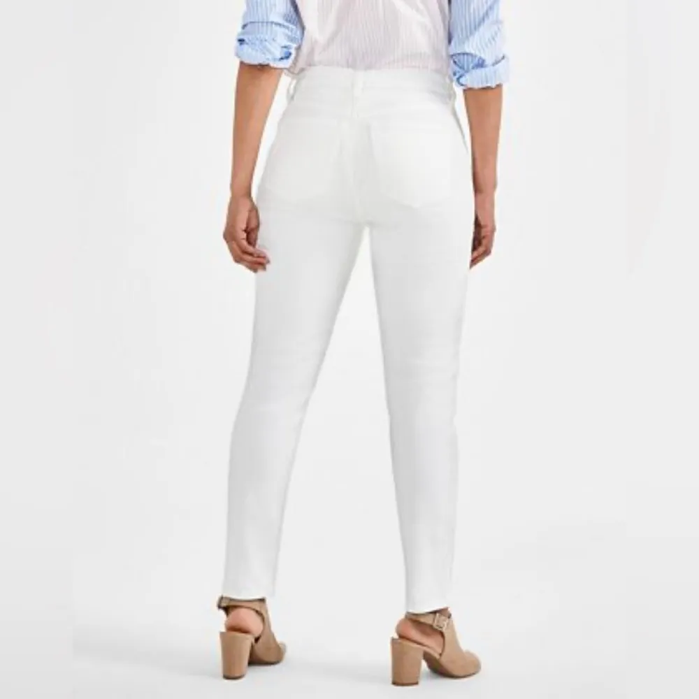 Sound/Style Los Angeles Jeans Womens Slim Straight Leg White Skinny White‎ 12 Blue - Image 2