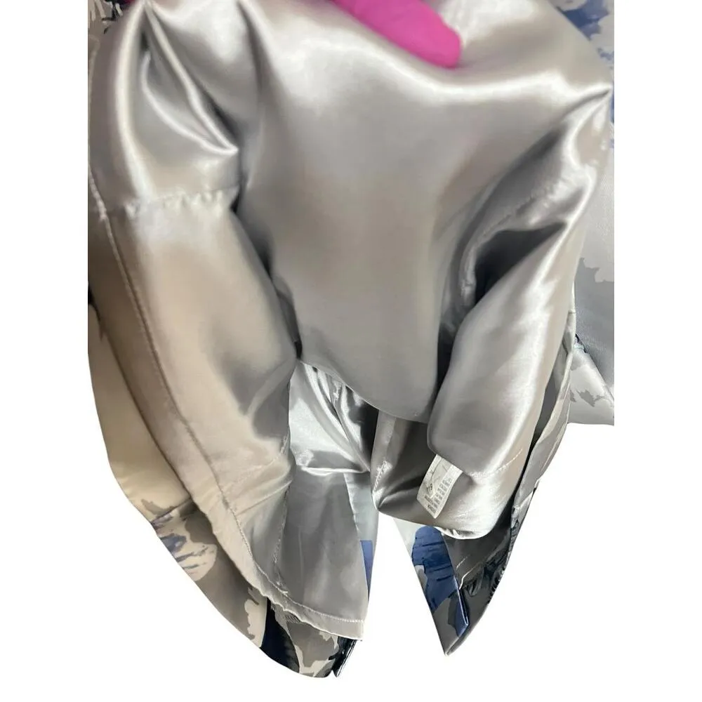 Preston & York Midi Sheath Dress Womens 10 White Blue Floral Sleeveless Wedding - Image 7