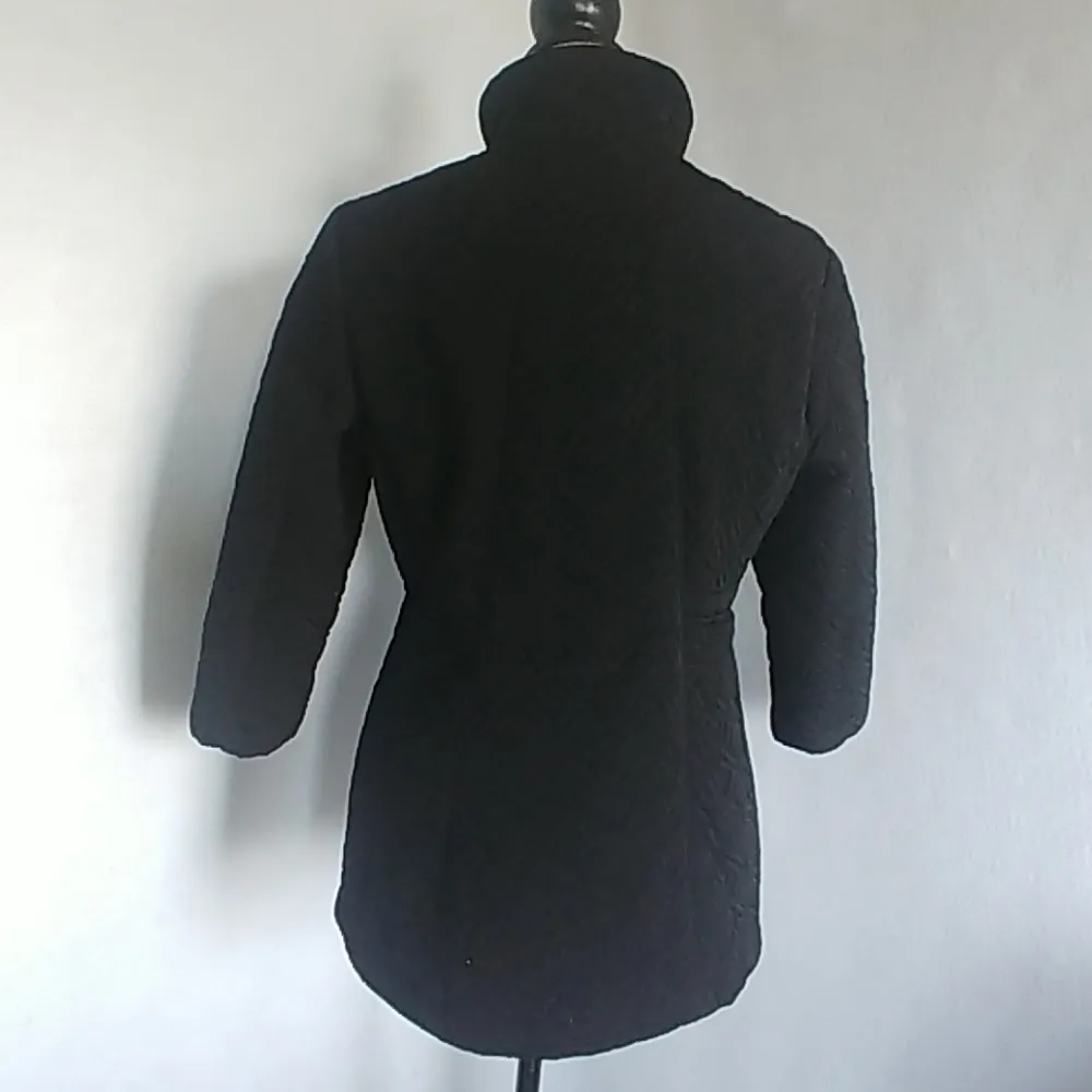 GALLERY Black Quilted Jacket Coat - Image 4