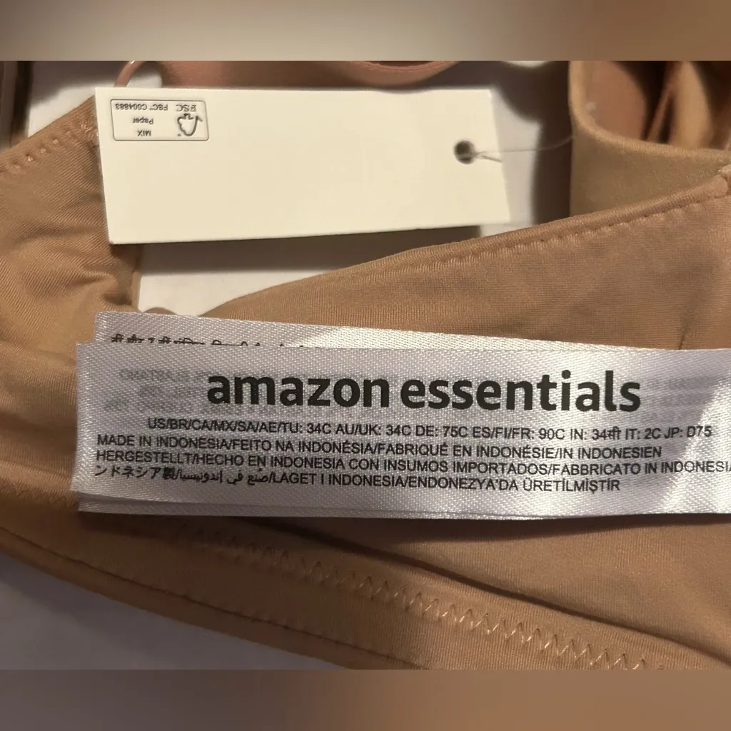 NWT Amazon Essentials Women's Classic T-Shirt Bra 34C - Image 6