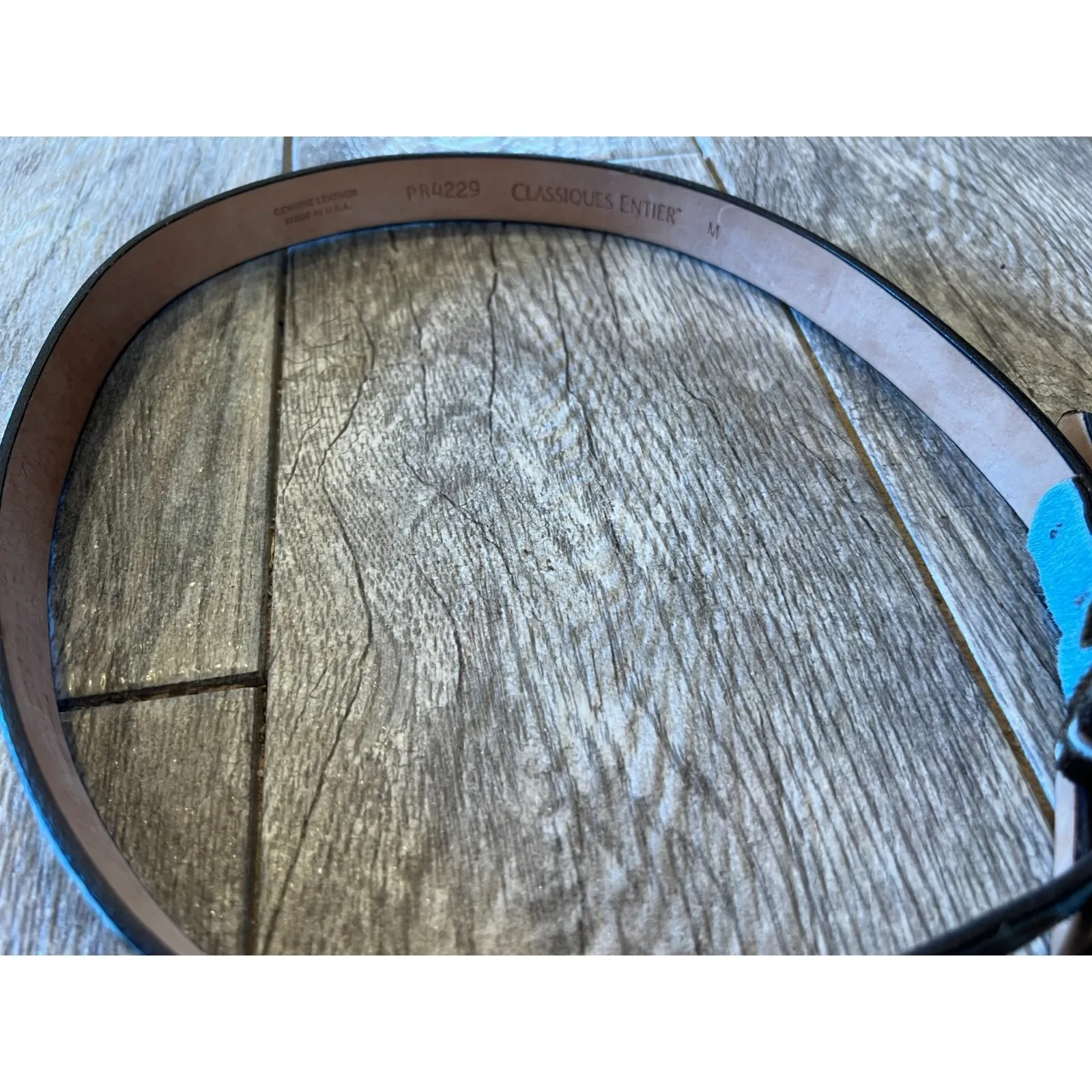 Classiques Entier Patent Leather Belt Womens Medium USA PR4229 Cow‎ Print Rodeo - Image 8