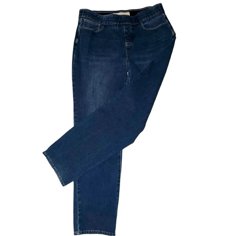 Soft surroundings soft stretchy denim straight leg jeans. - Image 4