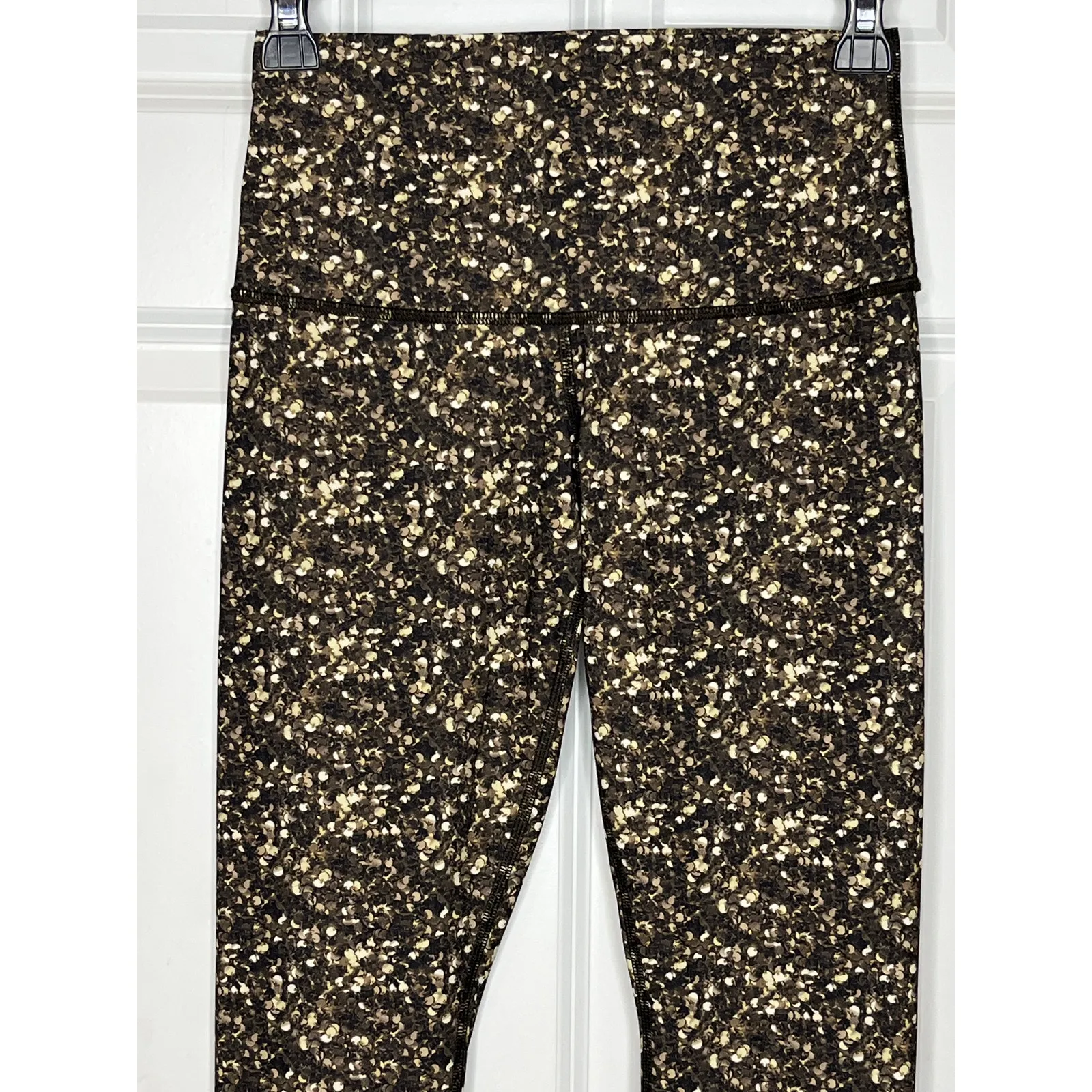 Lululemon Shine Tight Size 4 SEE MEASUREMENTS Shimmy Shimmer Multicolor Brown - Image 5