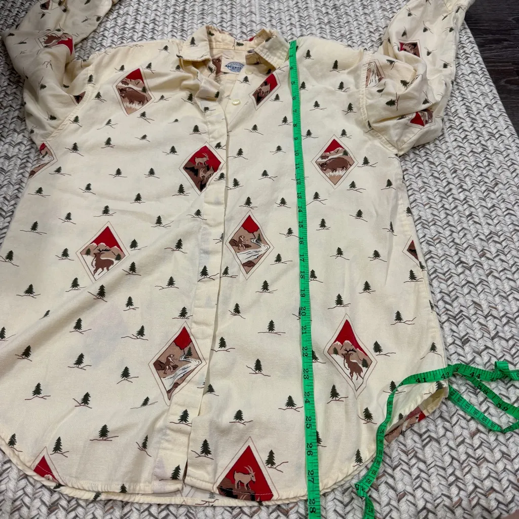 Jennifer Moore Adventure Vintage Yellow Outdoors Long Sleeve Button Down Shirt - Image 11