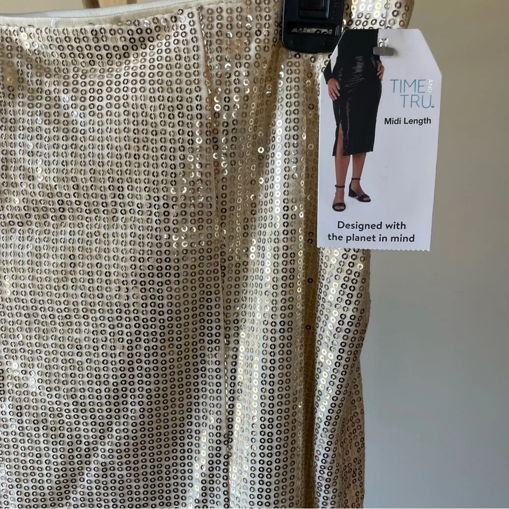 Time and Tru Sequin Skirt Women's Small - Image 2