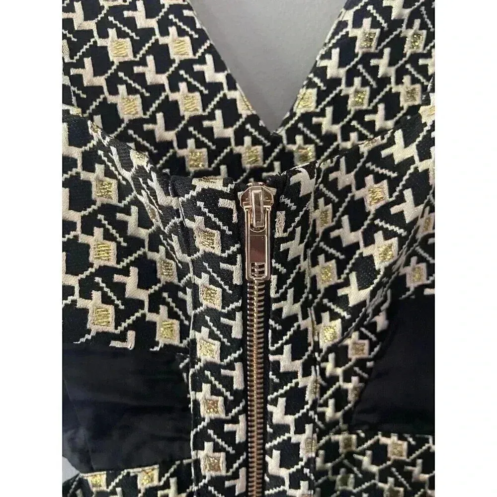 GB Gianni Bini Black Gold‎ Cut Out Sides Sleeveless Mini Formal Dress Size M Fun - Image 6